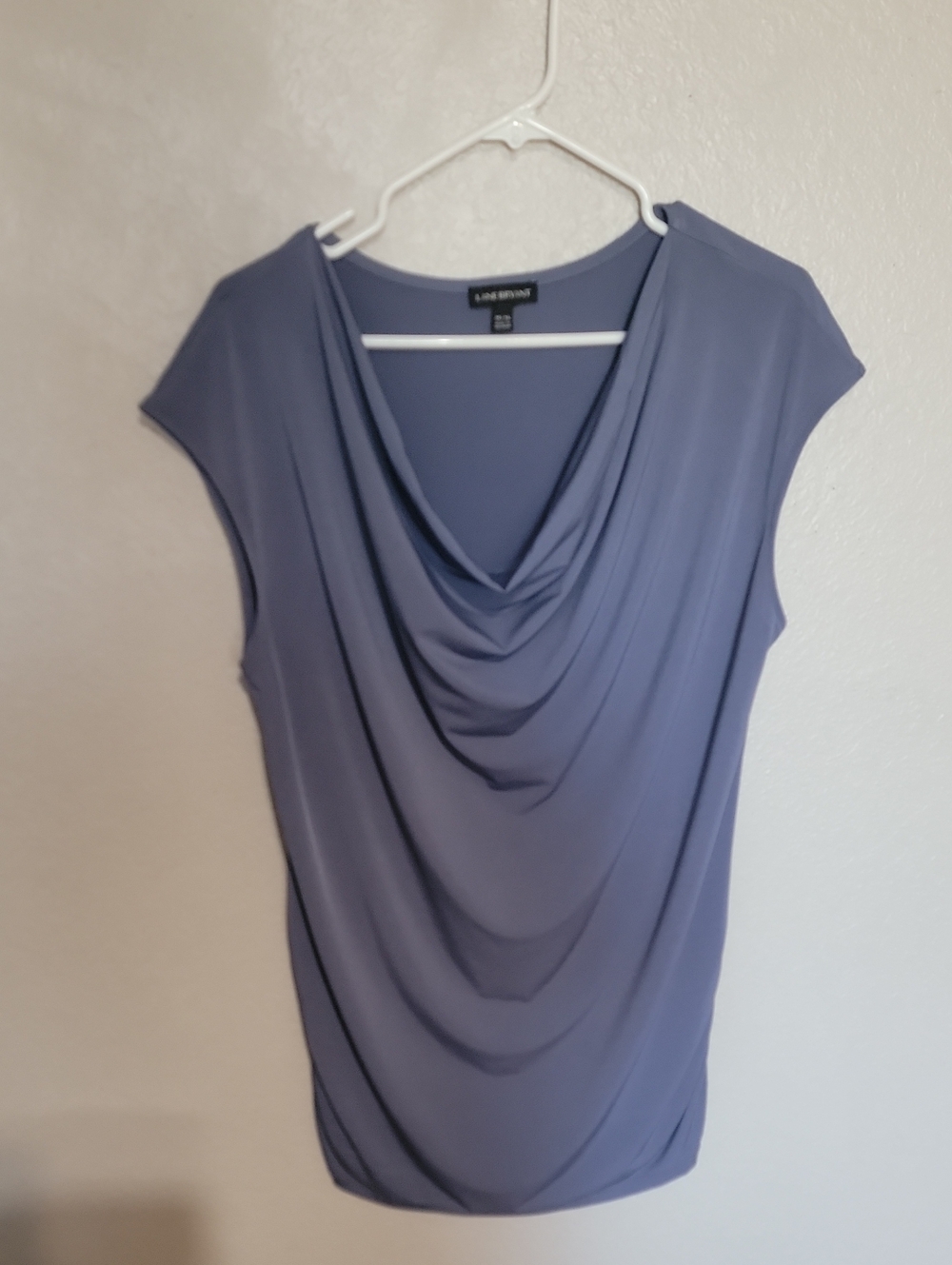 Lane Bryant Draped Cowl Neck Cap Sleeve Top in Dusty Lavender